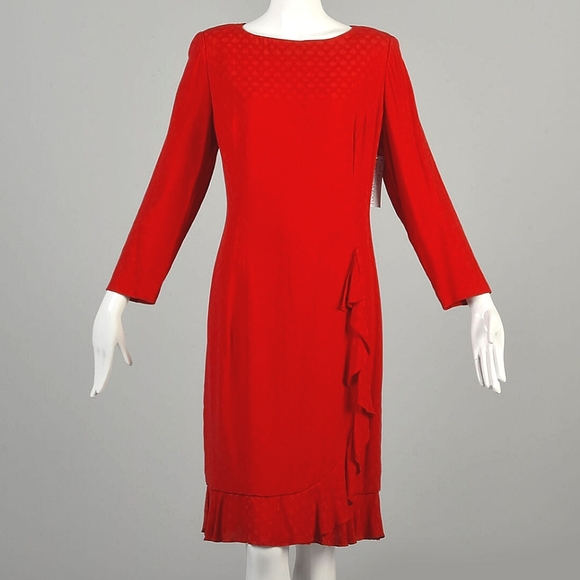 Carolina Herrera Dresses & Skirts - Vintage Carolina Herrera Ruffle Printed Dress